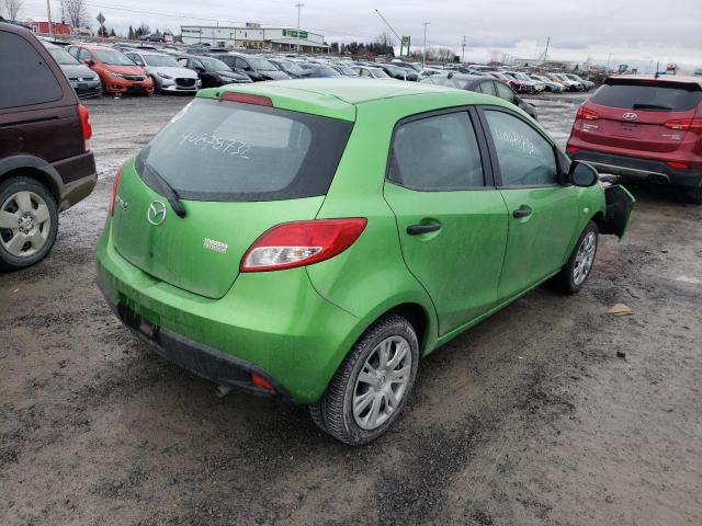 JM1DE1KY4D0165146 - 2013 MAZDA MAZDA2 GREEN photo 4