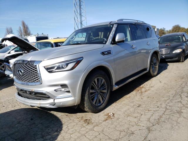 JN8AZ2AF1M9718199 - 2021 INFINITI QX80 LUXE SILVER photo 1