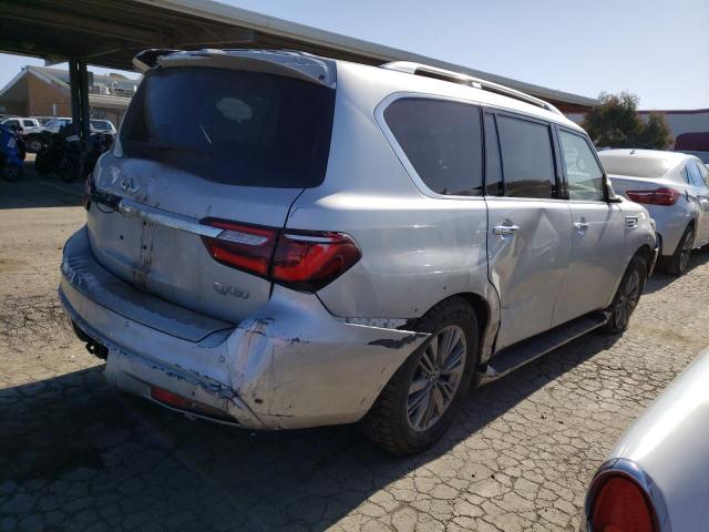 JN8AZ2AF1M9718199 - 2021 INFINITI QX80 LUXE SILVER photo 3