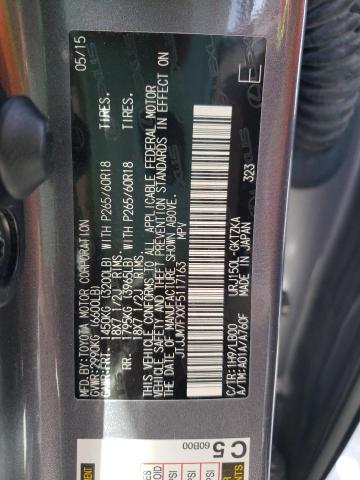 JTJJM7FXXF5117163 - 2015 LEXUS GX 460 PRE GRAY photo 14