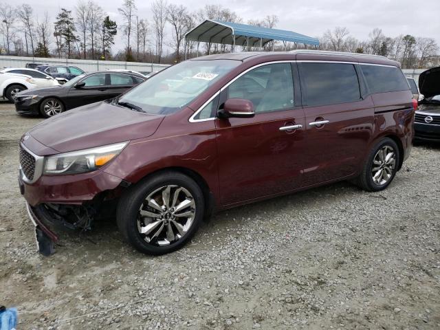 KNDME5C13F6037702 - 2015 KIA SEDONA SXL BURGUNDY photo 1