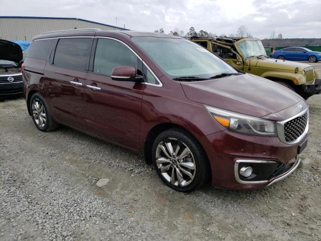 KNDME5C13F6037702 - 2015 KIA SEDONA SXL BURGUNDY photo 4