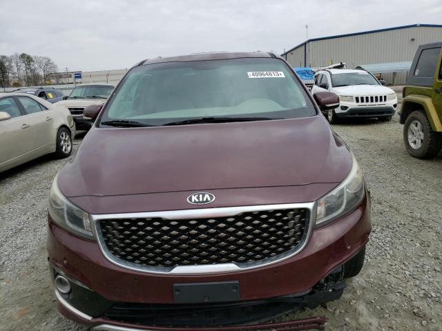 KNDME5C13F6037702 - 2015 KIA SEDONA SXL BURGUNDY photo 5