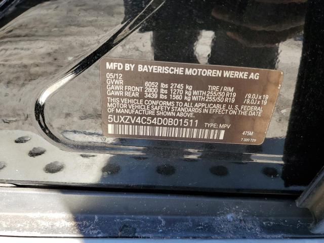 5UXZV4C54D0B01511 - 2013 BMW X5 XDRIVE3 Negro foto 12