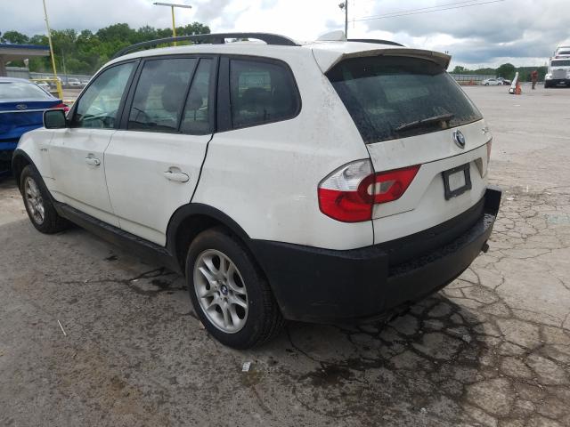 WBXPA73464WC42528 - 2004 BMW X3 2.5I WHITE photo 3