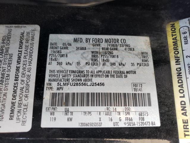 5LMFU28556LJ25456 - 2006 LINCOLN NAVIGATOR  photo 10