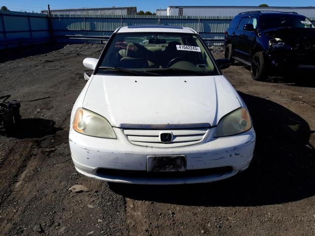 2HGES26751H617604 - 2001 HONDA CIVIC WHITE photo 5