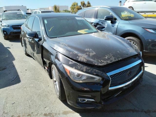 JN1AV7AP6FM790497 - 2015 INFINITI Q50 HYBRID BLACK photo 1