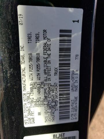 5TFRM5F16KX144347 - 2019 TOYOTA TUNDRA DOU BLACK photo 12