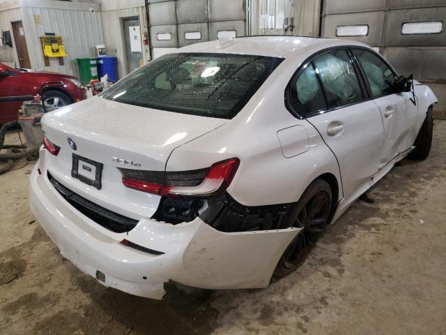3MW5P9J08M8B64609 - 2021 BMW 330XE WHITE photo 4