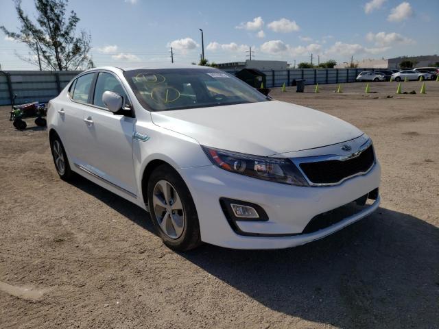 KNAGM4AD1E5075776 - 2014 KIA OPTIMA HYB WHITE photo 1