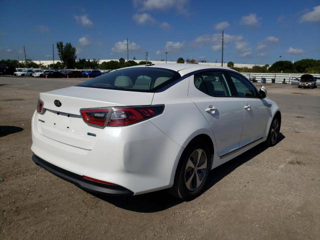 KNAGM4AD1E5075776 - 2014 KIA OPTIMA HYB WHITE photo 4