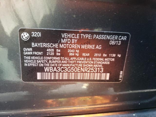 WBA3C3G50ENR25313 - 2014 BMW 320 I XDRI GRAY photo 12
