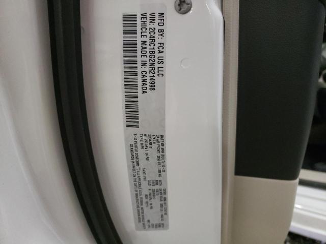 2C4RC1BG2NR214998 - 2022 CHRYSLER PACIFICA T Սպիտակ լուսանկար 14