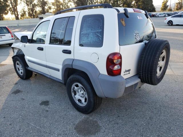 1J4GL48K85W599294 - 2005 JEEP LIBERTY SP WHITE photo 2