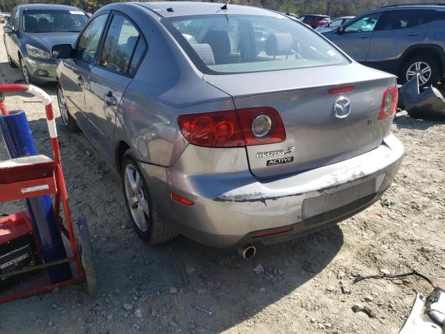 JM1BK12F551220181 - 2005 MAZDA 3 I GRAY photo 3