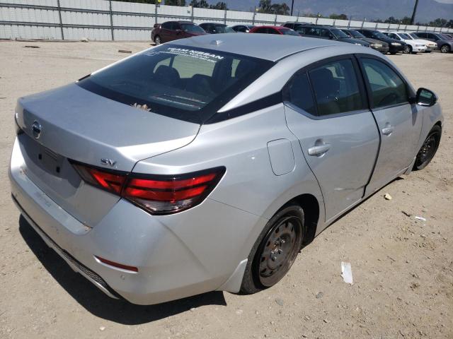 3N1AB8CV9LY274847 - 2020 NISSAN SENTRA SV SILVER photo 4