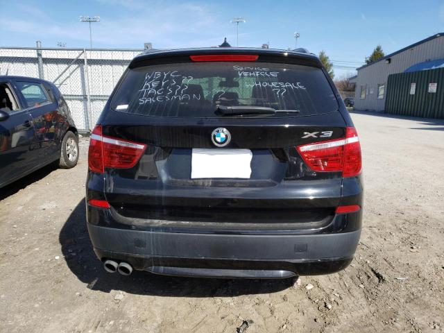 5UXWX9C53D0A25855 - 2013 BMW X3 XDRIVE2 BLACK photo 6