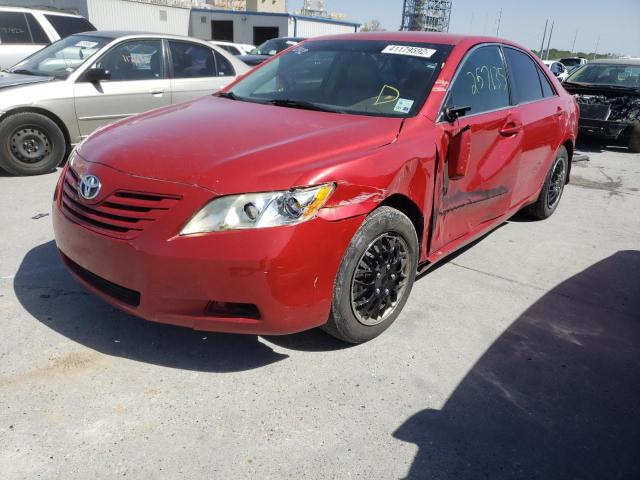 4T1BE46K67U142832 - 2007 TOYOTA CAMRY CE RED photo 2