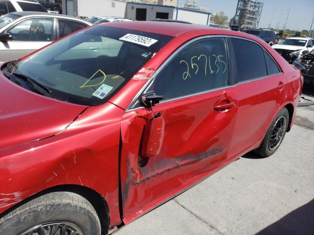 4T1BE46K67U142832 - 2007 TOYOTA CAMRY CE RED photo 9