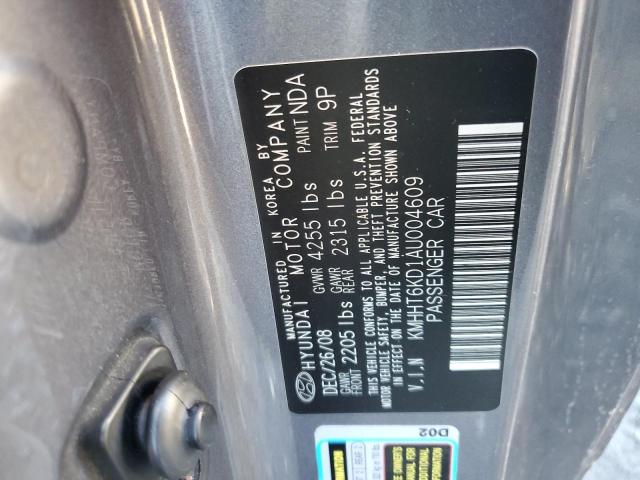 KMHHT6KD1AU004609 - 2010 HYUNDAI GENESIS CO GRAY photo 12