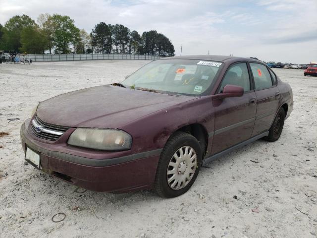 2G1WF52E539398792 - 2003 CHEVROLET IMPALA BURGUNDY photo 2