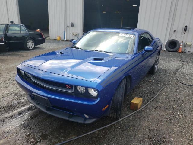 2C3CDYBT1CH259544 - 2012 DODGE CHALLENGER BLUE photo 2