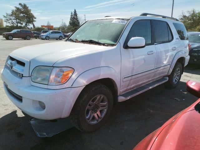 5TDBT44A35S241971 - 2005 TOYOTA SEQUOIA SR WHITE photo 1