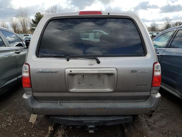 JT3HN86R620375696 - 2002 TOYOTA 4RUNNER SR SILVER photo 6