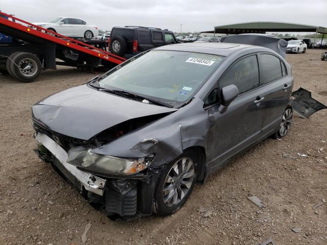 2HGFA16879H323742 - 2009 HONDA CIVIC EX GRAY photo 2