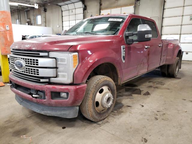 1FT8W3DT1KEE73483 - 2019 FORD F350 SUPER BURGUNDY photo 1