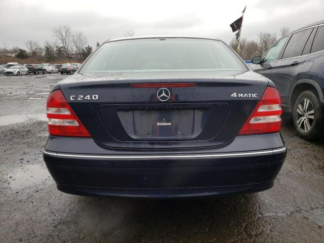 WDBRF81J85F674511 - 2005 MERCEDES-BENZ C 240 4MAT BLUE photo 6