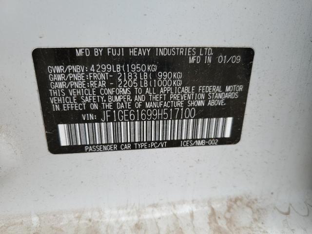 JF1GE61699H517100 - 2009 SUBARU IMPREZA 2. WHITE photo 12