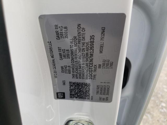 1GCGTCEN7M1269835 - 2021 CHEVROLET COLORADO L WHITE photo 12