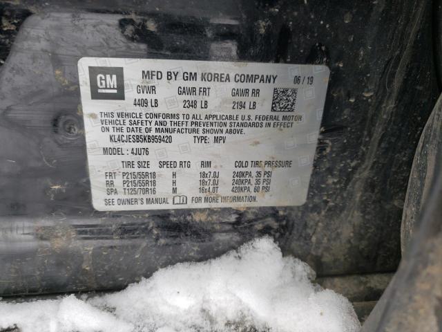 KL4CJESB5KB959420 - 2019 BUICK ENCORE PRE Қара фото 13