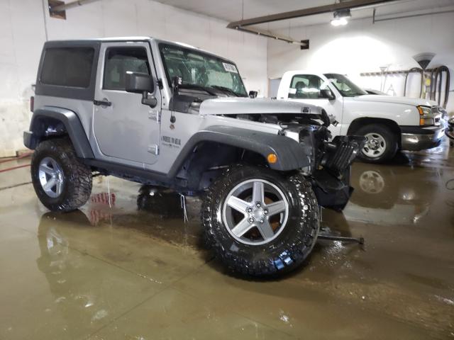 1C4AJWAG9EL206102 - 2014 JEEP WRANGLER S GRAY photo 1