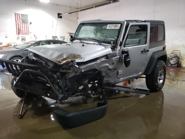 1C4AJWAG9EL206102 - 2014 JEEP WRANGLER S GRAY photo 2