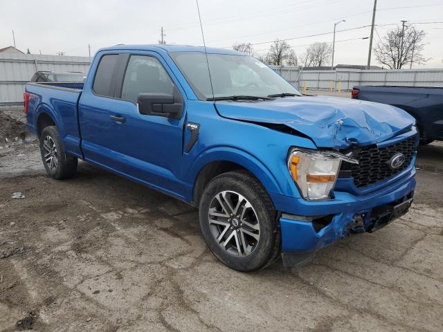 1FTEX1EP0MFA83395 - 2021 FORD F150 SUPER BLUE photo 4