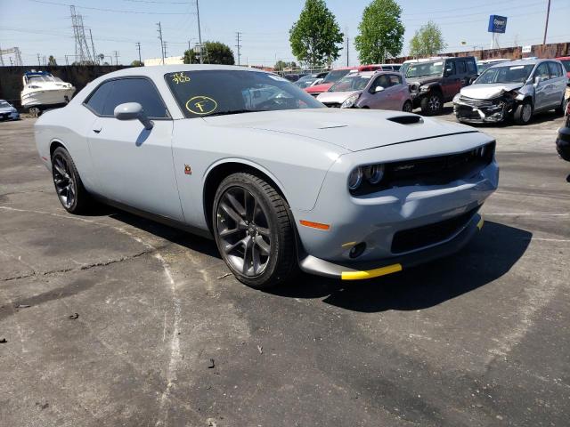 2C3CDZFJ8MH673615 - 2021 DODGE CHALLENGER GRAY photo 1