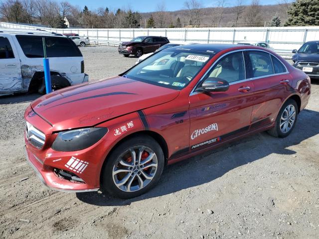 WDDWF4KB2HR296201 - 2017 MERCEDES-BENZ C 300 4MAT RED photo 1