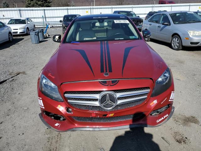 WDDWF4KB2HR296201 - 2017 MERCEDES-BENZ C 300 4MAT RED photo 5