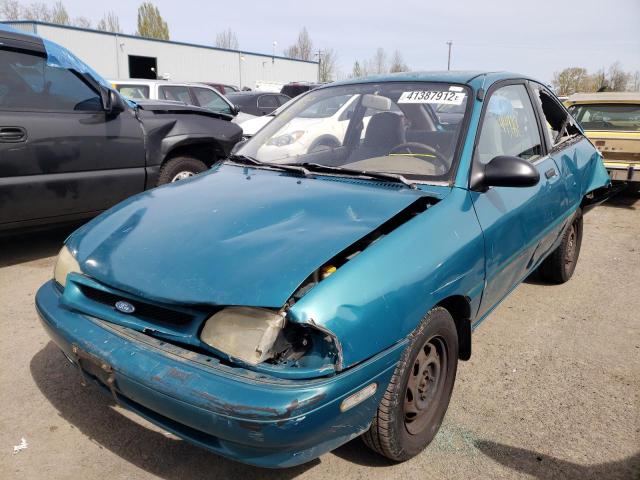 KNJLT05H4R6115209 - 1994 FORD ASPIRE TURQUOISE photo 2