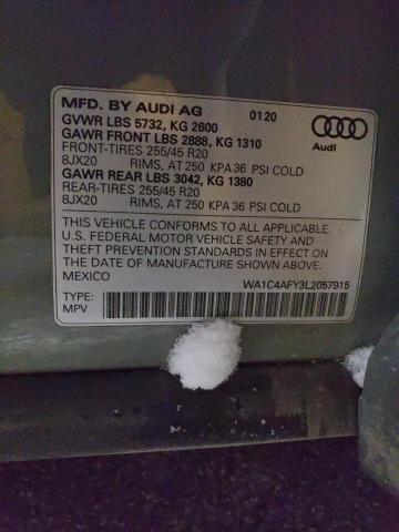 WA1C4AFY3L2057915 - 2020 AUDI SQ5 PRESTI GRAY photo 12