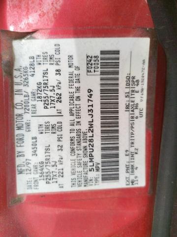 5LMPU28L2WLJ31749 - 1998 LINCOLN NAVIGATOR 红色 照片 13