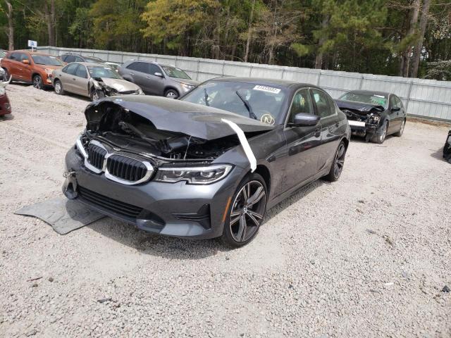 3MW5R1J0XN8C32213 - 2022 BMW 330I GRAY photo 2