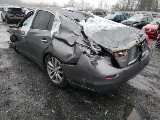 JN1BV7AR1FM395164 - 2015 INFINITI Q50 BASE GRAY photo 3