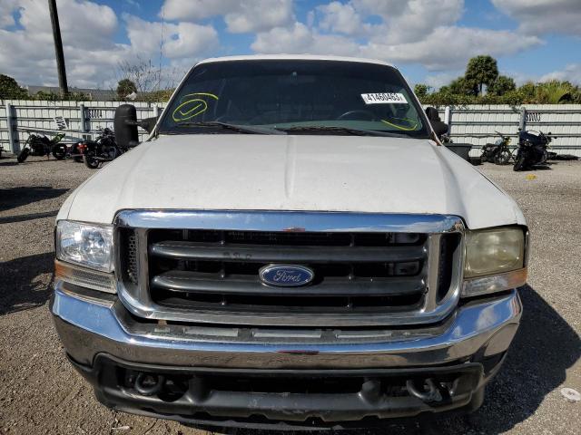 1FTNW20L84EA82059 - 2004 FORD F250 SUPER WHITE photo 5