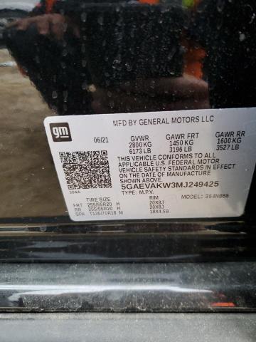 5GAEVAKW3MJ249425 - 2021 BUICK ENCLAVE ES 黑色 照片 13