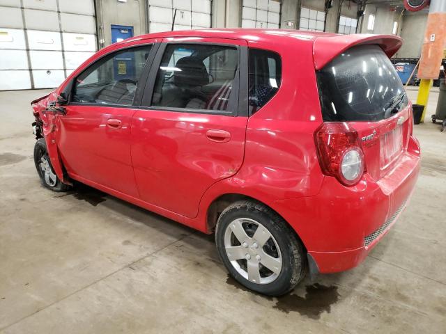 KL1TD66E89B638948 - 2009 CHEVROLET AVEO LS RED photo 2