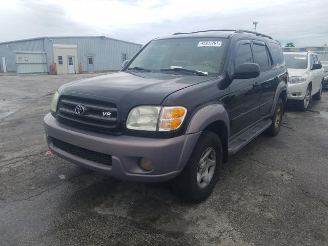 5TDBT44A62S135588 - 2005 TOYOTA SEQUOIA BLACK photo 2